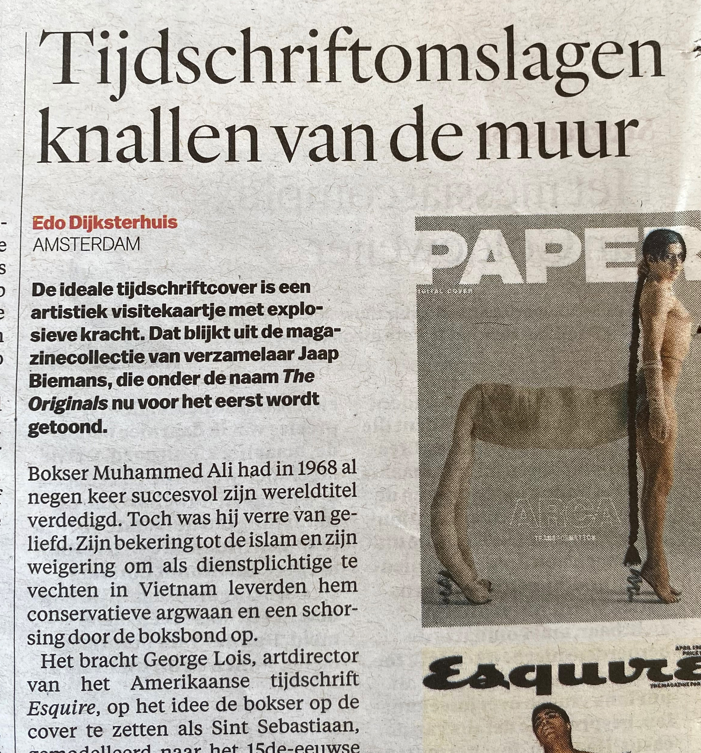 May 2023: Fantastic review Parool newspaper about the exhibit
