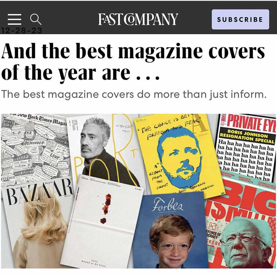 january ’23: Fast Company interview about my barometer for the best cover designs